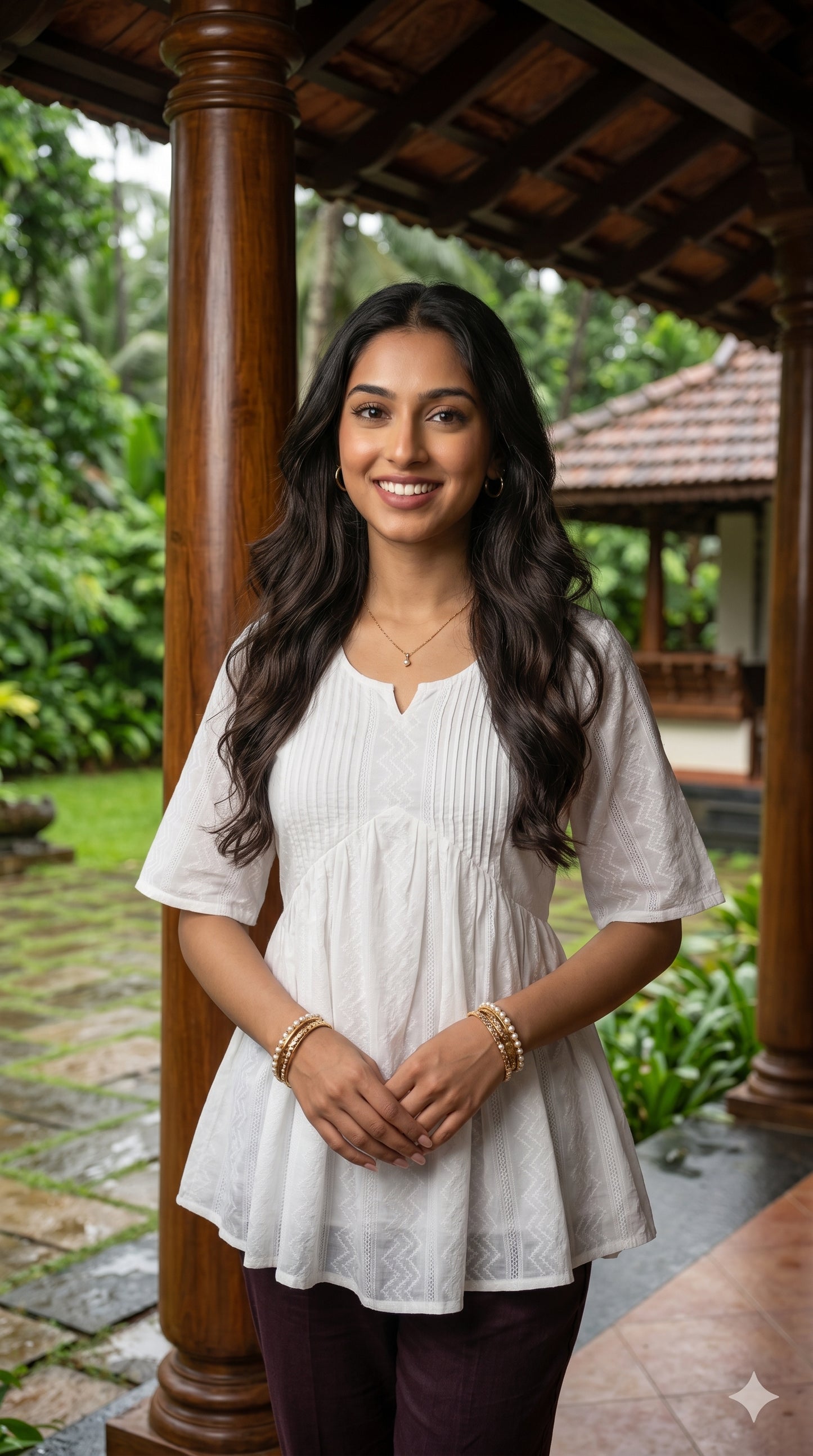 The Ivory Pintuck Peplum Top