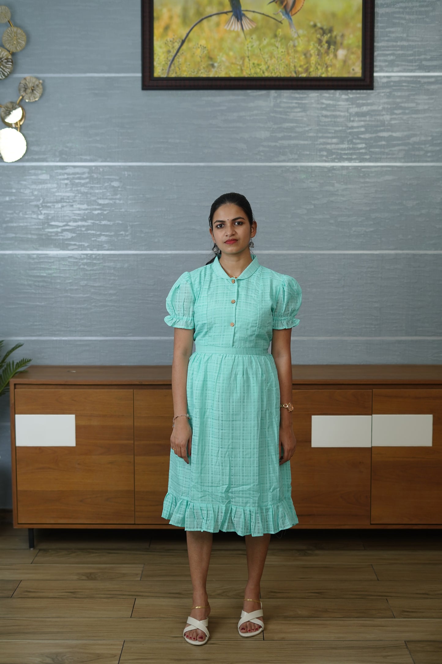 Mint Green Puff Sleeve - F1067