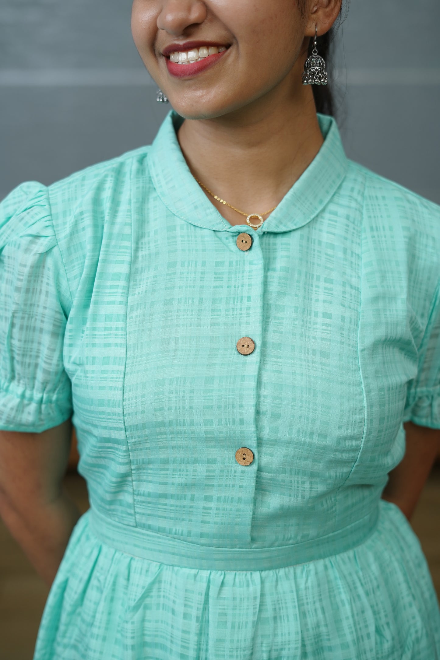 Mint Green Puff Sleeve - F1067