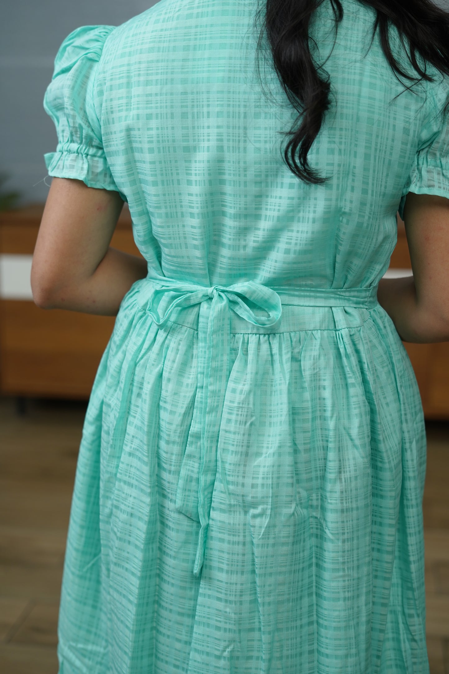 Mint Green Puff Sleeve - F1067