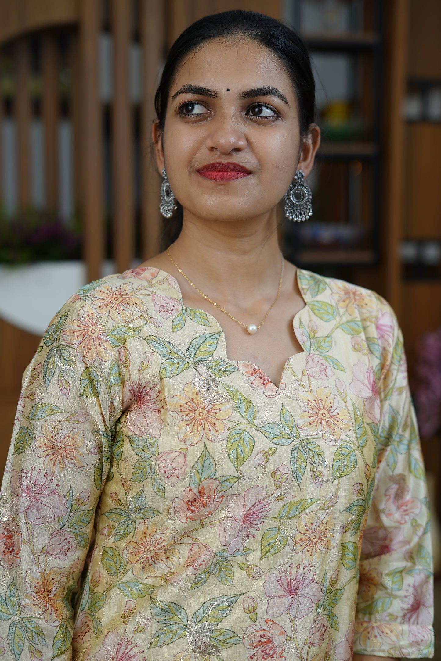 Mehendi Green Ethnic Kurti - F1076