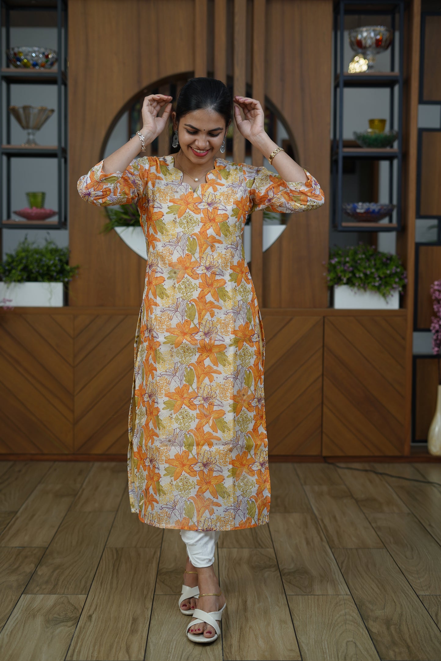 Lime Yellow Casual Wear Kurti - F1076