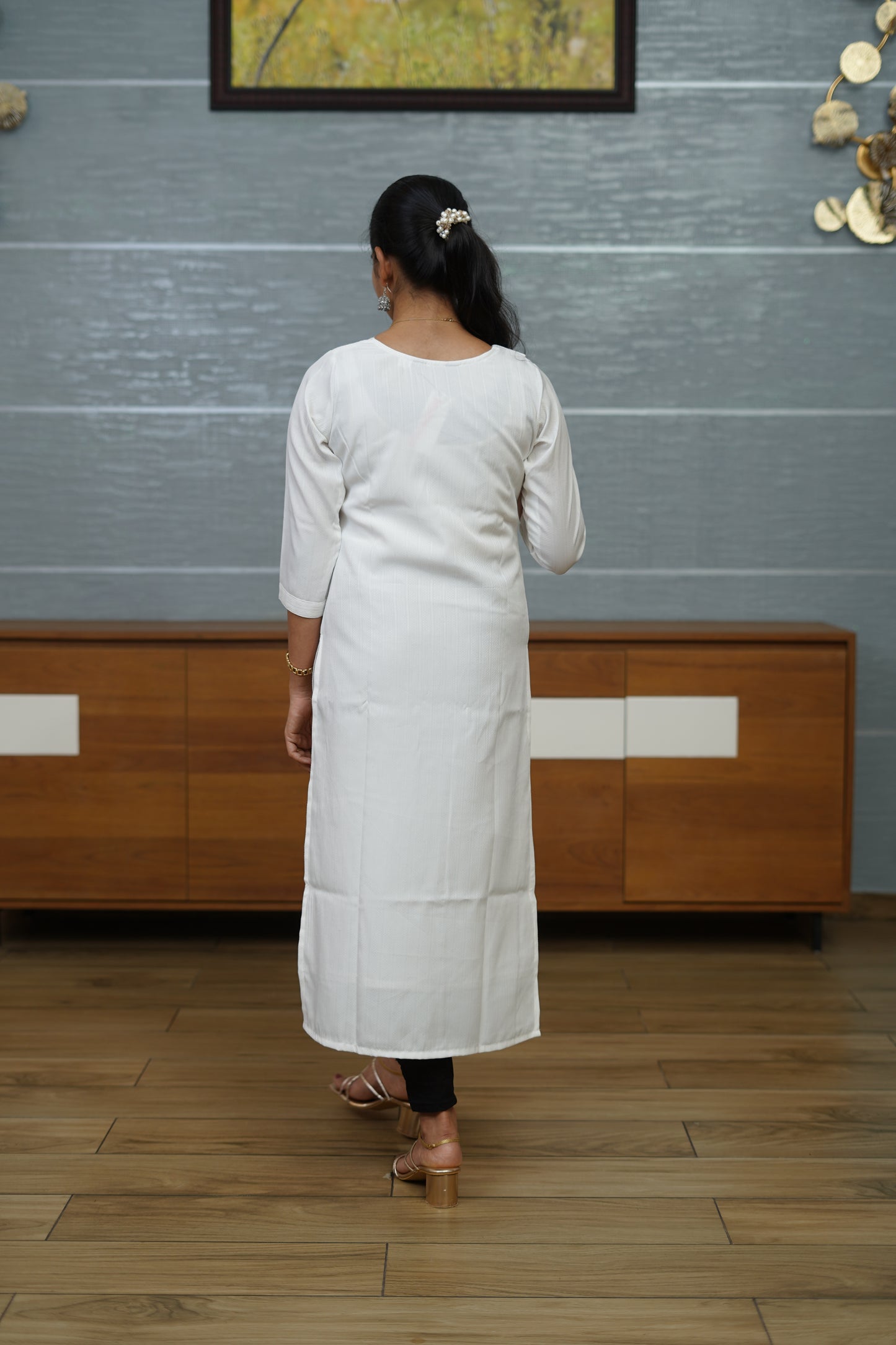 Dusty Lilac Pintuck Kurti - F1071