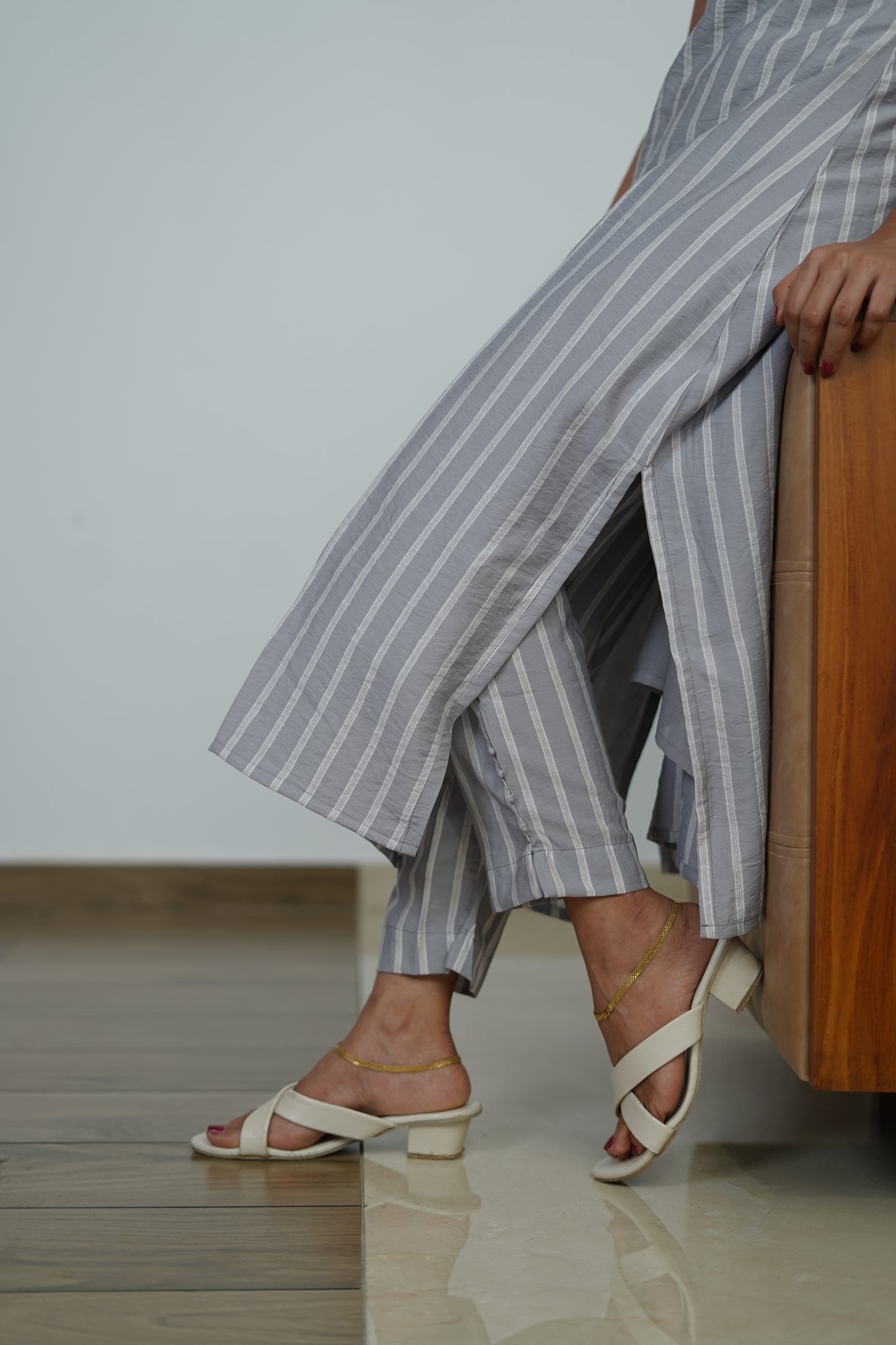 Sleeveless Striped Kurti - F1079