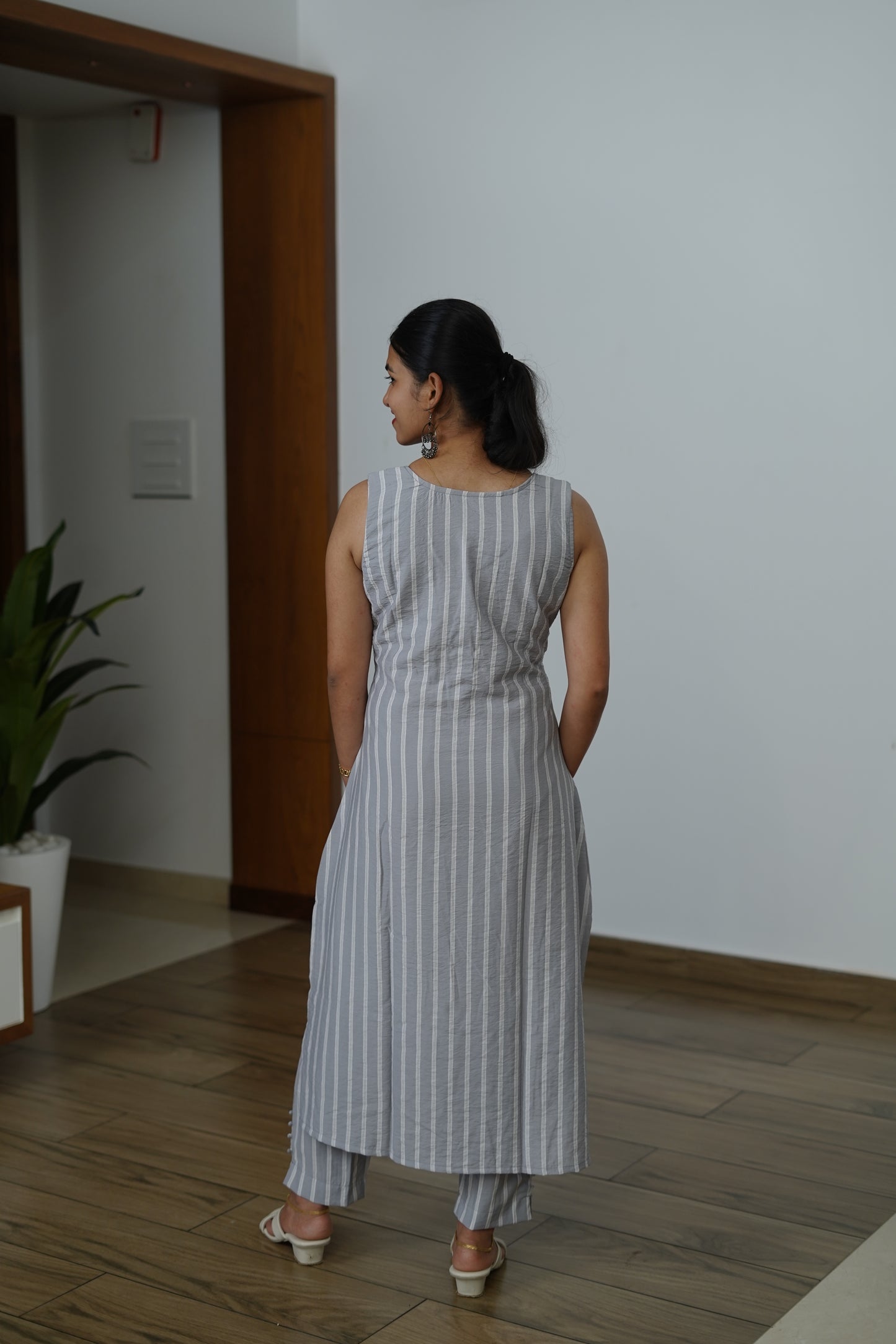 Sleeveless Striped Kurti - F1079