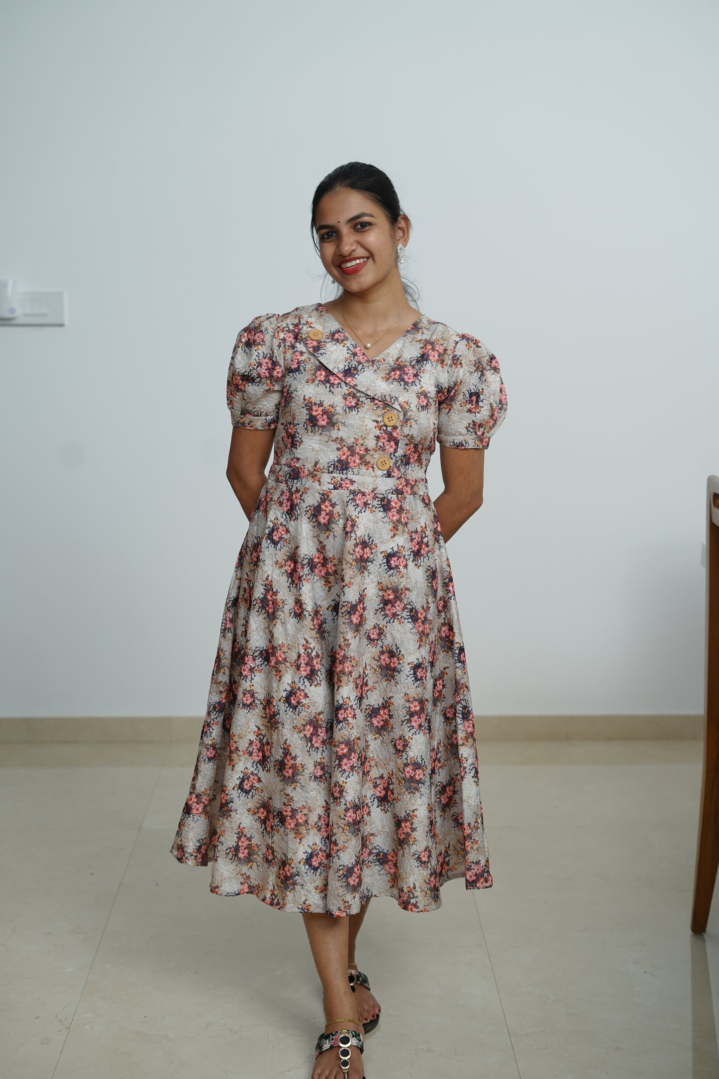 Blush Garden Flared Dress