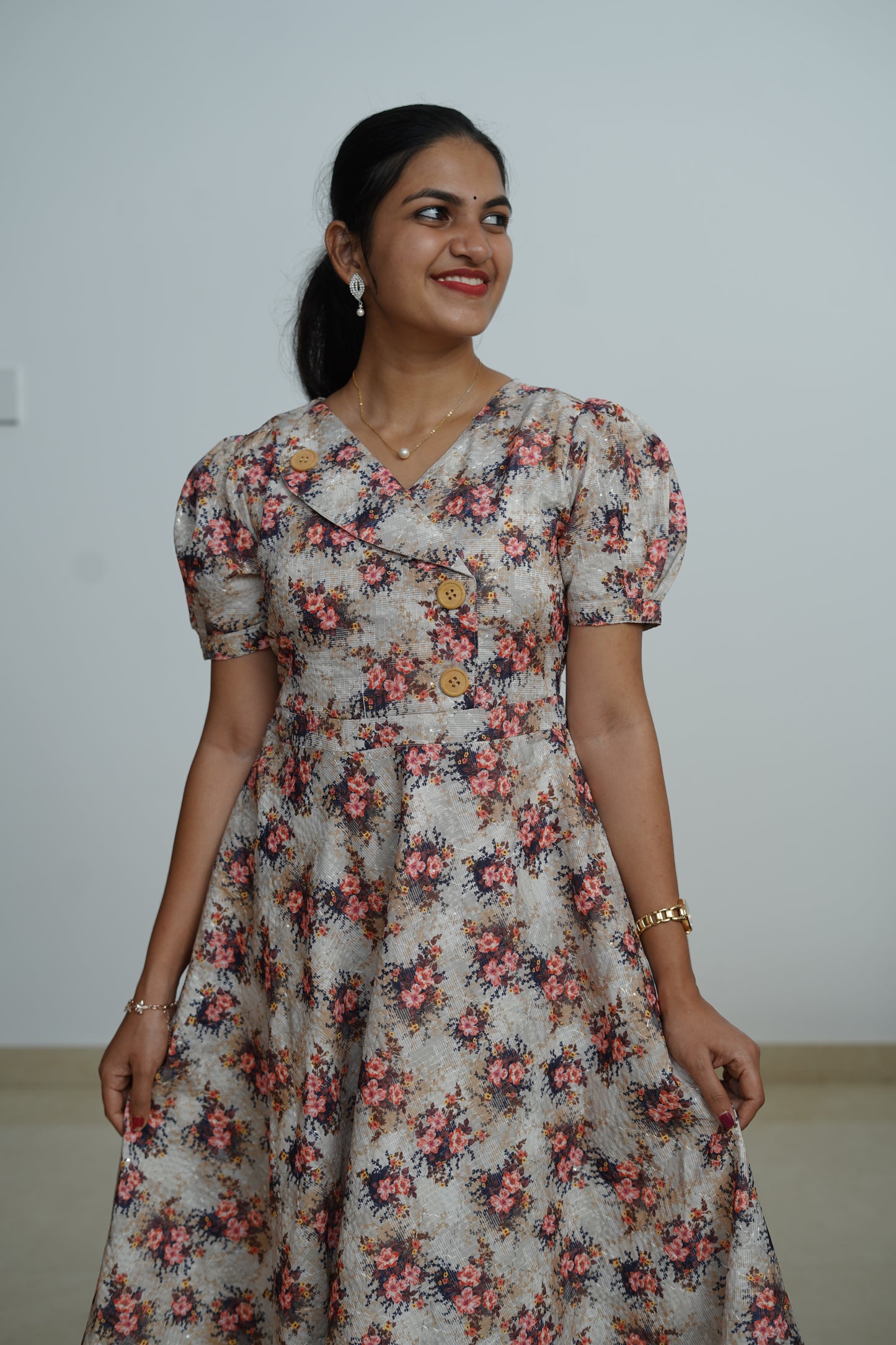 Blush Garden Flared Dress