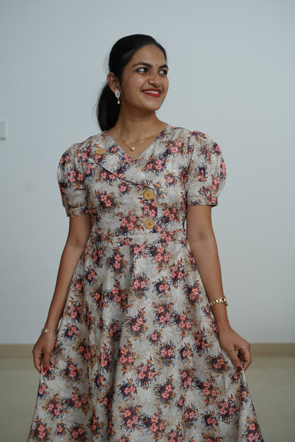 Blush Garden Flared Dress