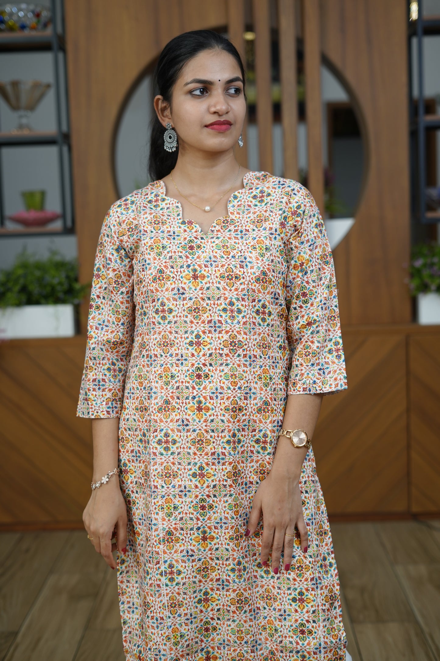 Jaipur Mosaic Print Kurti - F1076