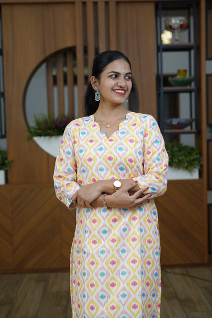 Orchid Mist A-Line Kurti - F1076