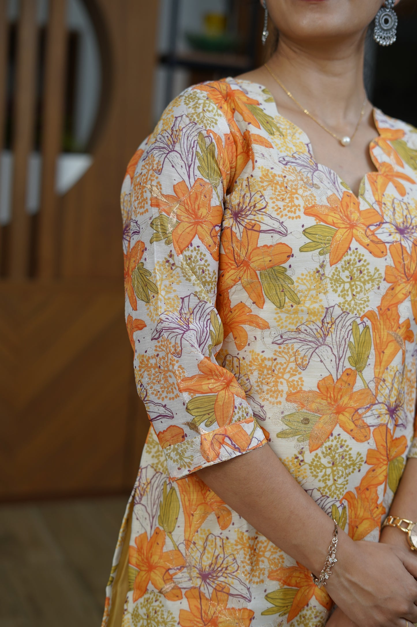 Lime Yellow Casual Wear Kurti - F1076