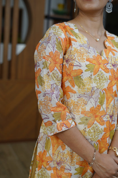 Lime Yellow Casual Wear Kurti - F1076