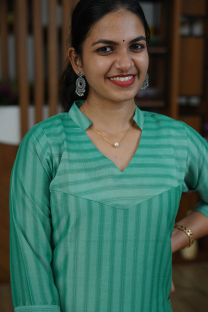 Azure Blue Breezy Kurti - F1068