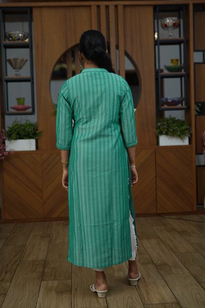 Azure Blue Breezy Kurti - F1068