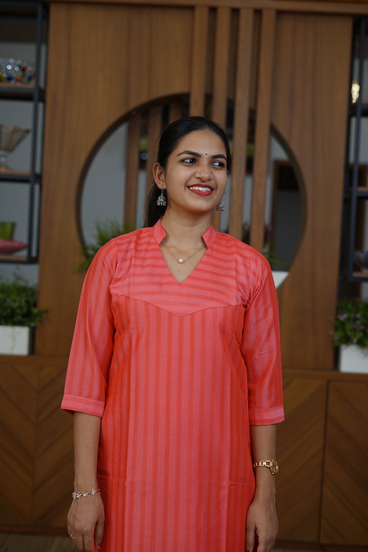 Rosewood Collared Kurti - F1068