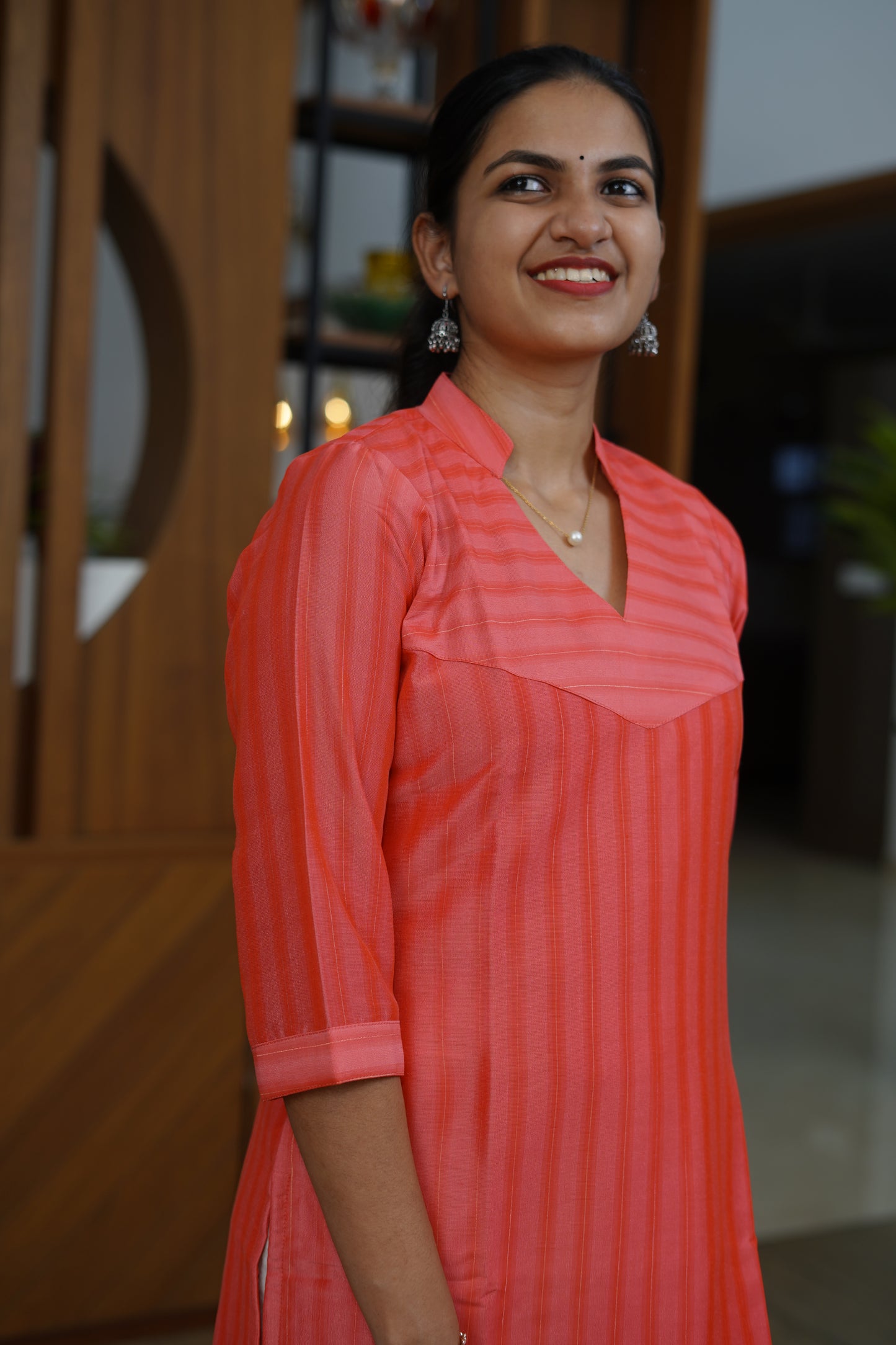 Rosewood Collared Kurti - F1068