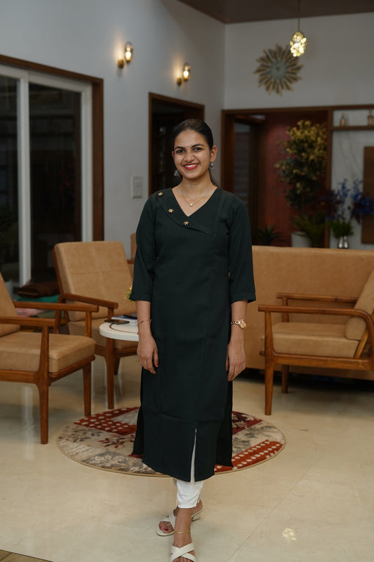 Ocean Mist Cotton Kurti - F1071