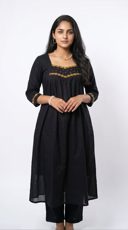 Midnight Black Zari Co-ord Set